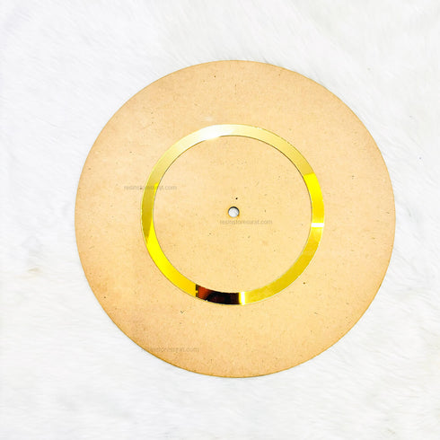 Close base MDF with Gold Acrylic Ring